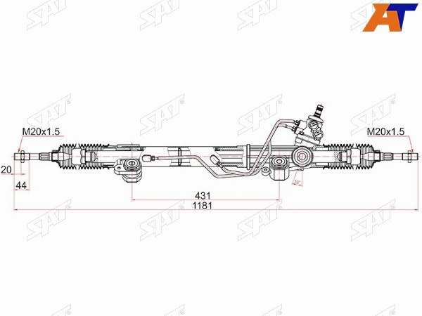 Рейка рулевая Toyota Land Cruiser 02-07 LHD