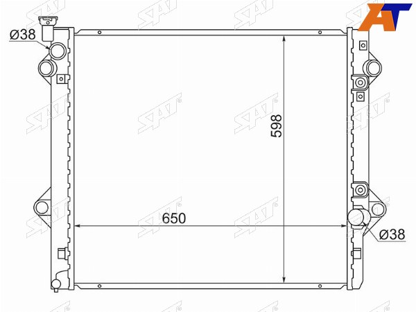 Радиатор Toyota Land Cruiser Prado (J120) 02-09  Lexus GX470 02-09  Toyota 4Runner 02-09  Hilux S