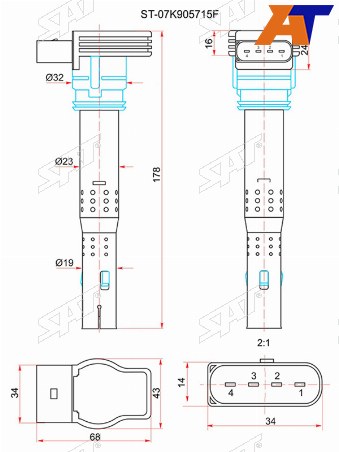 Катушка зажигания VAG A1A3A5A6Q5OCTAVIASUPERBYETIGOLFPASSATTIGUAN