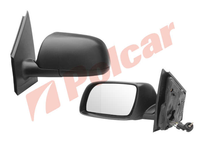 9526511M POLO (HB) 01-05 ЗЕРКАЛО ЛЕВОЕ МЕХАНИКА ПОД ПОКРАСКУ