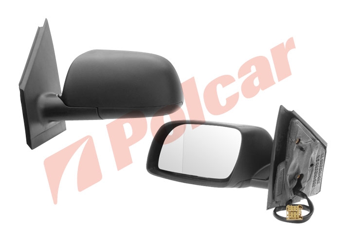 9526514M POLO (HB) 01-05 ЗЕРКАЛО ЛЕВОЕ ЭЛЕКТРИКА С ОБОГРЕВОМ ЧЁРНОЕ