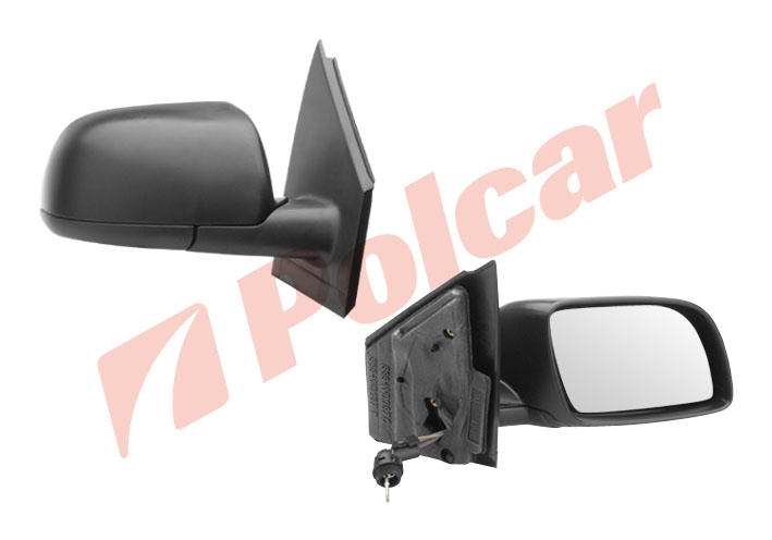 9526522M POLO (HB) 01-05 ЗЕРКАЛО ПРАВОЕ МЕХАНИКА ЧЁРНОЕ