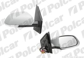 9527525M POLO HB 0405- ЗЕРКАЛО R ЭЛ+ОБОГРЕВ, С ПОВОРОТНИКОМ,ПОД ПОКРАСКУ