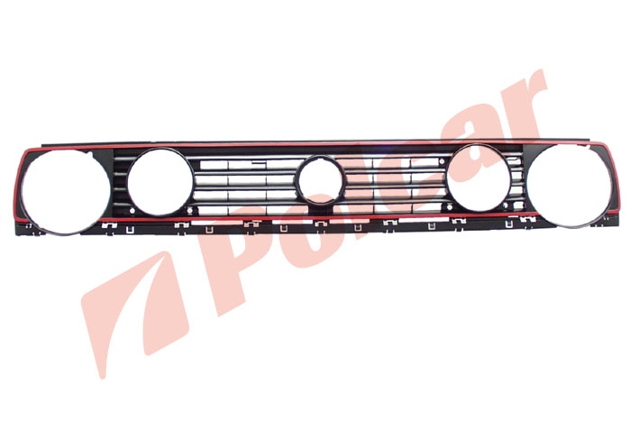 953405-6 GOLF2 83-92 РЕШЕТКА ПОД 4 ФАРЫ  (GTI С КРАСН.МОЛДИНГ)
