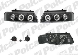 954809DE PASSAT 96-00 ФАРЫ ТЮНИНГ АНГЕЛЬСКИЕ ГЛАЗКИ+ЛИНЗА ПРОЗРАЧНЫЕ ЧЕРНЫЕ