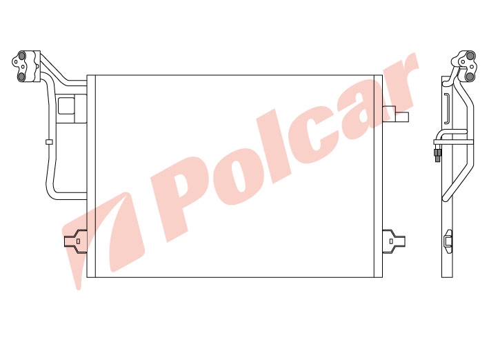 9549K8C1 SUPERB 02-08PASSAT 2000-2005 РАДИАТОР КОНДИЦИОНЕРА VW5189