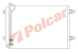 9555K8C1 PASSATPASSAT CC 05- РАДИАТОР КОНДИЦИОНЕРА 615 x 457x17