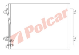 9555K8C2 PASSATPASSAT CC 05- РАДИАТОР КОНДИЦИОНЕРА 610 x 460x15