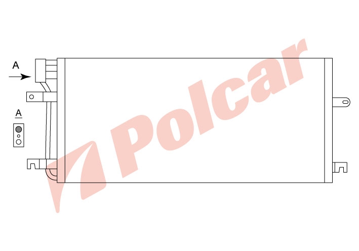 9566K8C2 TRANS.T4 0990-05.00 РАДИАТОР КОНДИЦИОНЕРА   VW5197