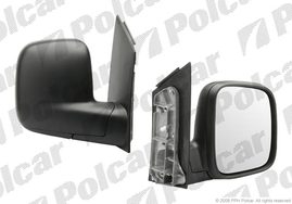 957552-M CADDY 04- ЗЕРКАЛО R МЕХ., ЧЁРНОЕ, ВЫПУКЛОЕ, ХРОМ