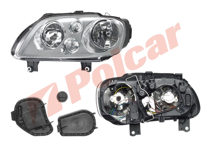 9578100E TOURAN 03- ФАРА ПРАВАЯ Н7+Н7 СВЕТЛАЯ