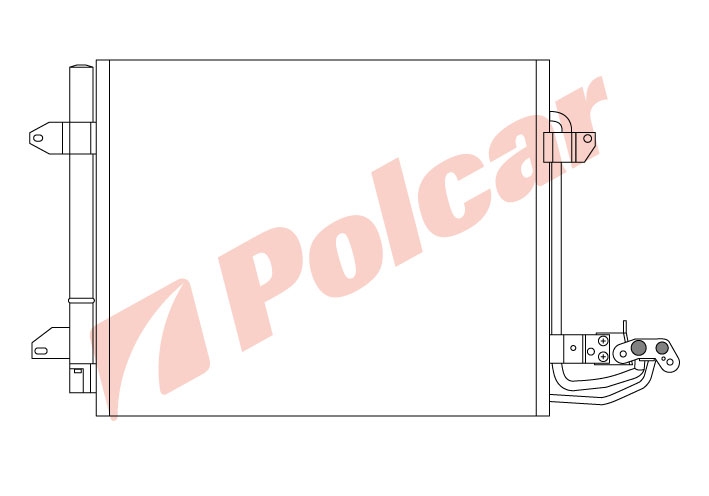 9578K8C1 CADDY 04-TOURAN 03- РАДИАТОР КОНДИЦИОНЕРА 580 x 451 x 16 mm