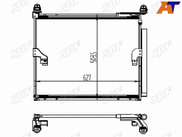 Радиатор кондиционера Toyota Land Cruiser Prado (J150) 09-20  Lexus GX460 09-  Toyota 4Runner 09-