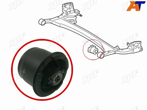 Сайлентблок задней балки TOYOTA VITZYARISRACTISBELTA 05-10COROLLA AXIOFIELDER 12-IST 07-PRIUS