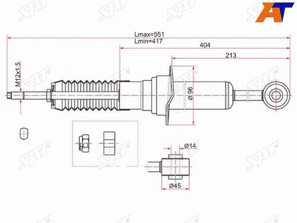 Стойка передняя TOYOTA LAND CRUISER PRADO 1204RUNNERSURFHILUX 04-09 LH=RH
