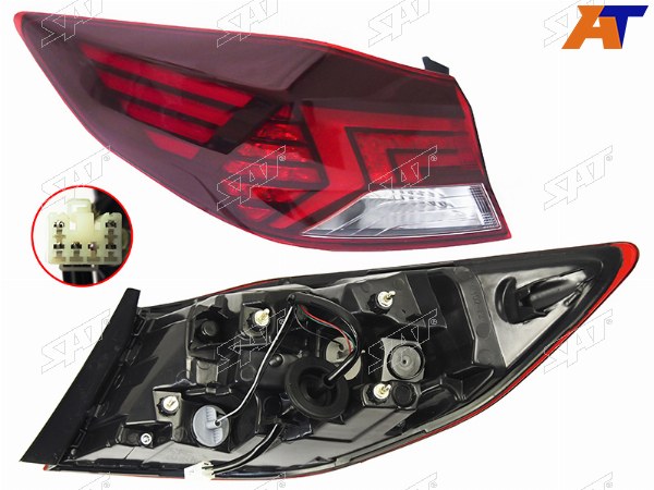 Фонарь задний HYUNDAI ELANTRA 18-20 LH LED