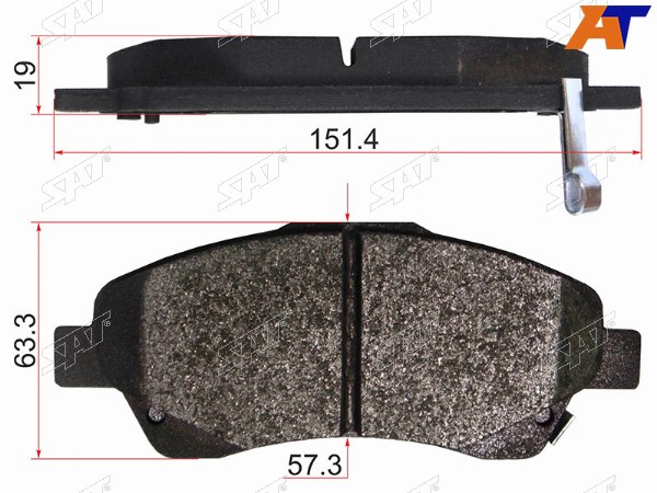 Колодки тормозные перед TOYOTA AVENSIS 03-