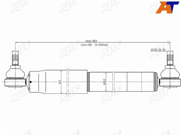 Демпфер рулевого управления TOYOTA LAND CRUISER 90-97