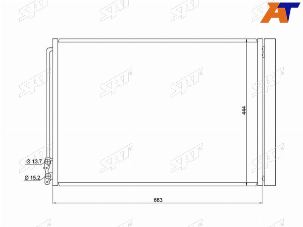 Радиатор кондиционера BMW 5-Series 09-17  6-Series 11-18  7-Series 08-15  5-Series Gran Turismo 0