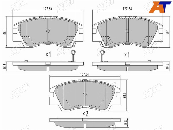 Колодки тормозные перед MITSUBISHI DELICA PVPW 94-00L200 KT 86-96PAJERO V2WV4W 90-00