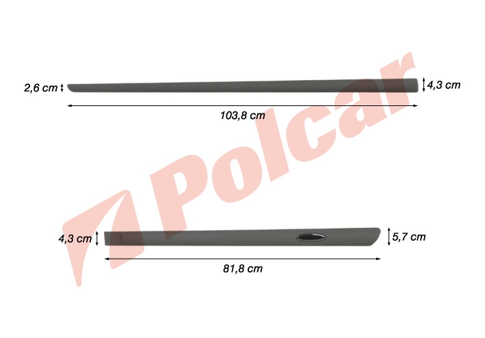 99LBL404 НАКЛАДКИ ДВЕРЕЙ ЛЕВЫЕ 2ШТ ПЕРЕД+ЗАД  (МОЛДИНГИ) УНИВЕРСАЛЬНЫЕ
