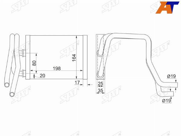 Радиатор отопителя салона HONDA CIVIC EU 00-05 35D