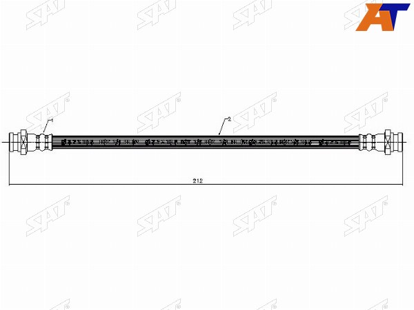 Шланг тормозной передний (Таиланд) MMC DELICA SPACE GEARL300L400 86-04