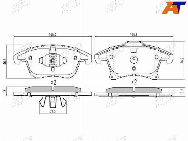 Колодки тормозные перед FORD MONDEO 14-
