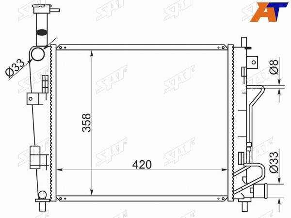 Радиатор Kia Picanto 11-17  Morning 11-17