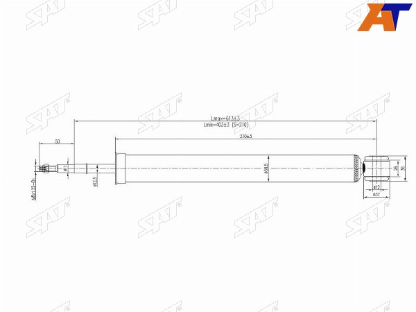 Амортизатор задний FORD FOCUS 98-05 LH=RH