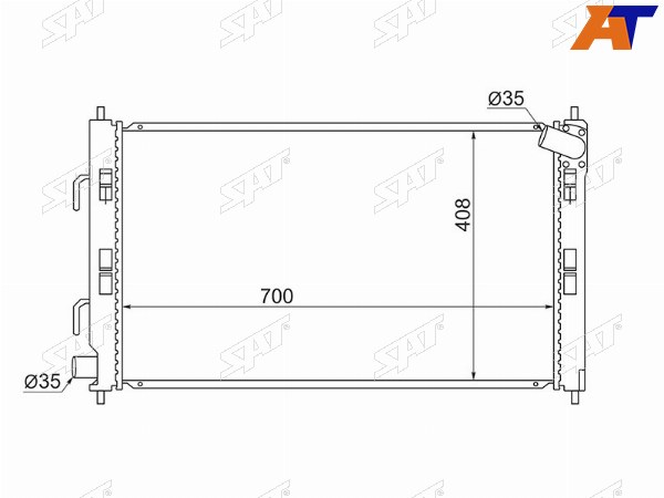 Радиатор Mitsubishi ASX 10-  Lancer 07-17  Outlander 05-12  Citroen C4 Aircross 12-16  C-Crosser