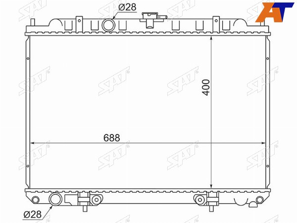 Радиатор Nissan Avenir 98-05  Expert 99-06  Tino 98-03