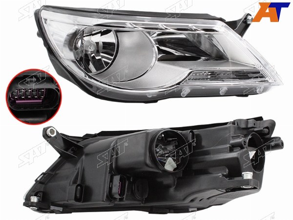 Фара VW TIGUAN 07-11 RH с электрокорректором