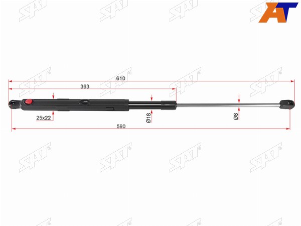 Амортизатор капота MERCEDES M-CLASS W164 05-