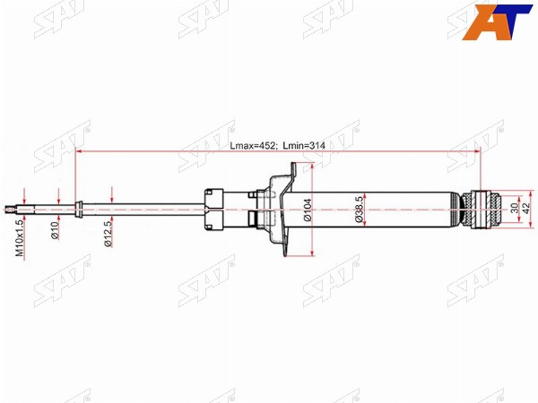 Стойка задняя NISSAN CEFIROMAXIMA 94-00 LH=RH
