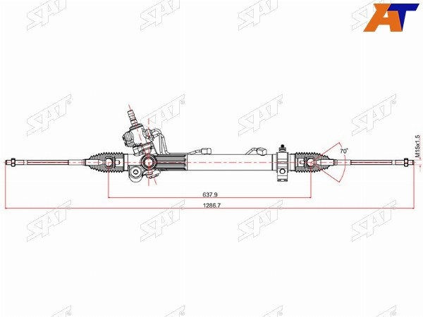 Рейка рулевая LEXUS RX300 MCU15 4WD 00- LHD