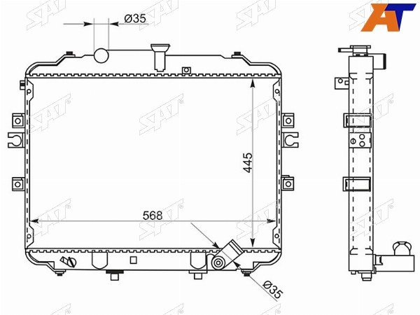 Радиатор Hyundai H1 07-