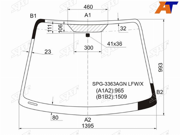 Стекло лобовое Suzuki SX4 06-16  Fiat Sedici 06-11
