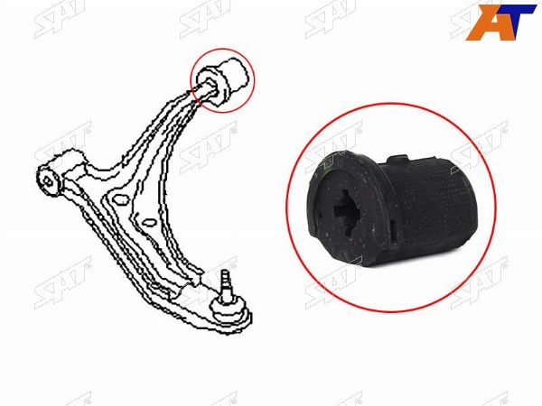 Сайлентблок переднего рычага задний NISSAN MARCHMICRA 92-01CUBE 98-02
