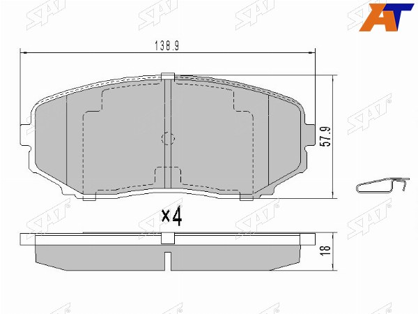 Колодки тормозные перед MAZDA CX-7