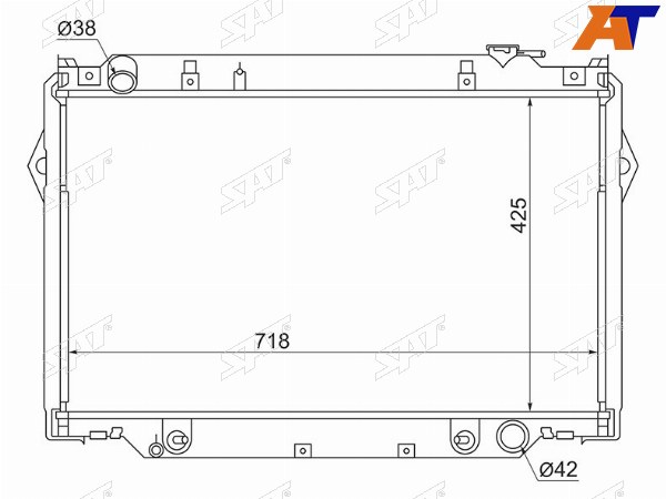 Радиатор Toyota Land Cruiser (J80) 89-97