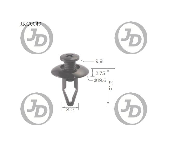 JD JKC0040 Клипса крепежная  аналог KJ686