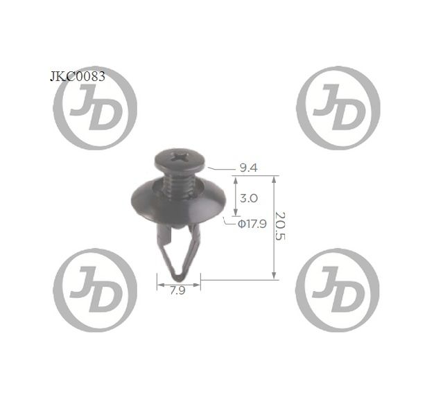 JD JKC0083 Клипса крепежная  аналог KJ2410