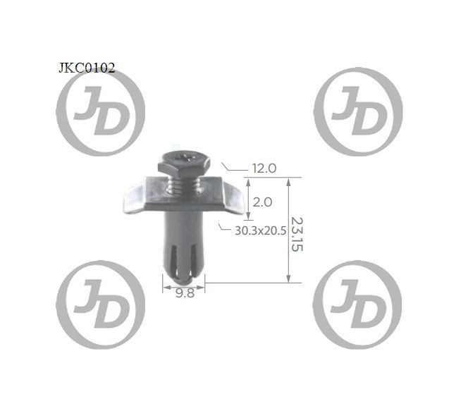 JD JKC0102 Клипса крепежная  аналог KJ1040