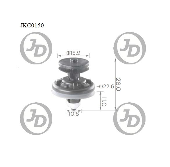 JD JKC0150 Клипса крепежная  аналог KE237
