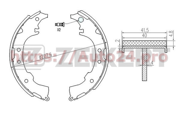 BK-4123 Zekkert для DAIHATSU 0449587402000