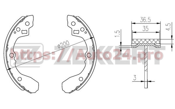 BK-4250 Zekkert для KIA OK23N2638Z