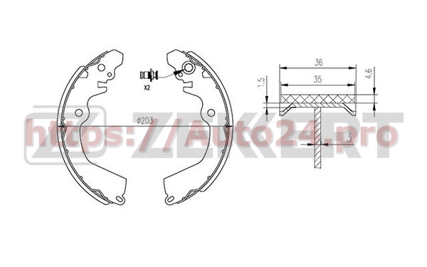 BK-4466 Zekkert для MITSUBISHI MB618190