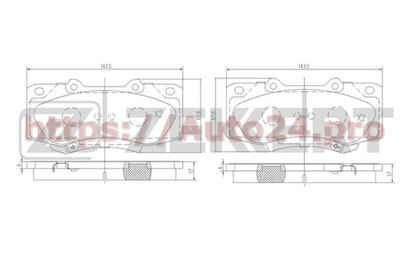 BS-1002 Zekkert для TOYOTA 044650K340