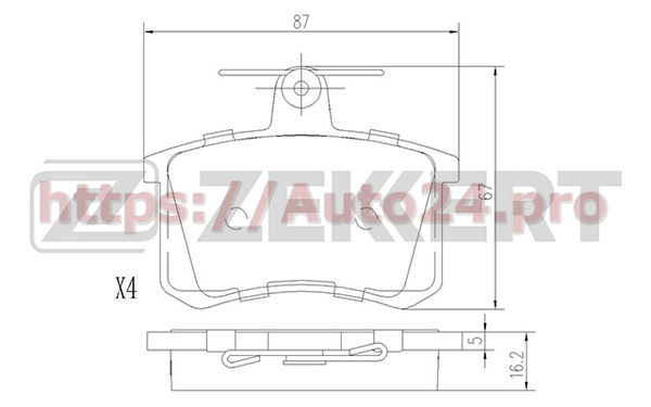 BS-1096 Zekkert для VAG 4DO698451A